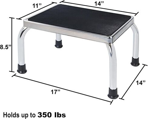 FSA/HSA مؤهلة ، Vaunn Medical Step Stool 350 رطلاً أرجل فولاذية ملحومة ، إطار بناء واحد ملحومة بالكامل ، منصة مطاطية مضادة للانزلاق in Kuwait