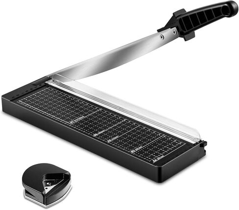 MAKEASY Paper Cutter 12 Inch, 8 Sheet Capacity, Heavy Duty Paper Cutter for Cardstock, Guillotine Paper Trimmer for Crafting, Classroom and Office in Saudi Arabia
