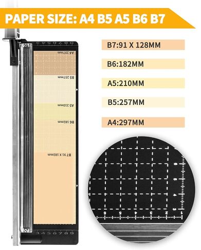 MAKEASY Paper Cutter 12 Inch, 8 Sheet Capacity, Heavy Duty Paper Cutter for Cardstock, Guillotine Paper Trimmer for Crafting, Classroom and Office in Saudi Arabia
