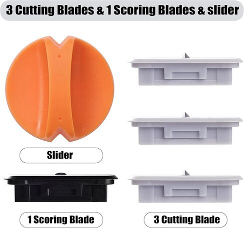 6-Pack Trimmer Replacement Blades for Fiskars Paper Trimmer, Replacement Blade for All Series of Fiskars/Portable&Precision Trimmer,Arts and Crafts,4 Cutting&2 Scoring Blades,a Slider,Orange in Saudi Arabia