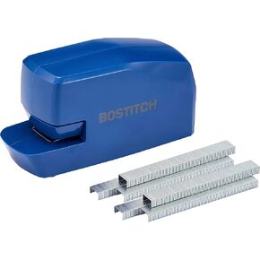 Bostitch Office Portable Electric Stapler, 20 Sheets, AC or Battery Powered, Includes 1250 Staples, Blue