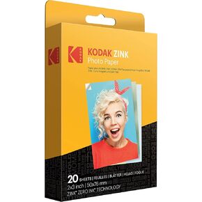Zink KODAK 2"x3" Premium Photo Paper (50 Sheets) Compatible with KODAK Smile, KODAK Step, PRINTOMATIC, 50 count (Pack of 1)