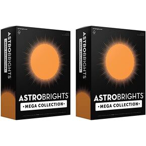 Astrobrights Mega Collection, Colored Paper, Bright Orange, 625 Sheets, 24 lb/89 gsm, 8.5" x 11" - MORE SHEETS! (91619)