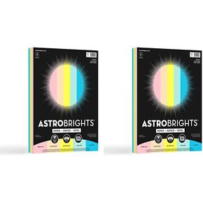Astrobrights Color Paper, 8.5" x 11", 24 lb/89 gsm, Sprinkle Assortment, 300 Sheets (94000)