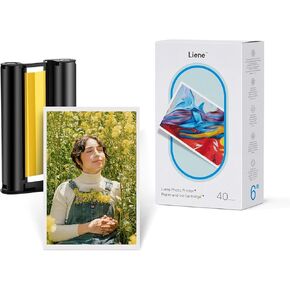 ورقة طابعة LIENE PHOTIOND PIRERT و CARTRIDGE ، 2 من خراطيش الحبر إعادة ملء و 80 ورقة أوراق صور ، 4x6 "، تسامي الصبغة ، مقاومة للمياه وأكسدة ، مع طابعة متوفرة ، للعرض ، تأطير ، سجل القصاصات