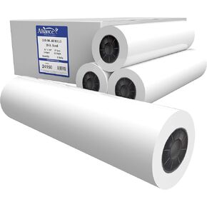 Alliance Wide Format Paper 24" x 150' CAD Bond Rolls (20lb | 4 Rolls, 24 In x 150 Ft | 2" Core)