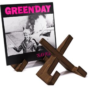Now Playing Vinyl Record Stand, Premium Wood Retro Now Playing Record Holder, 1 Second Assemble Now Spinning Record Holder, Wooden Vinyls Record Display, Record Player Accessories