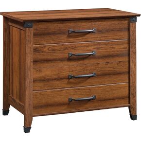 Sauder Carson Forge 2 Drawer File File File Cabinet ، Arrups Rustic Vintage Filing Dragers ، في Washington Cherry