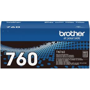 Brother Genuine High-Yield Black Toner Cartridge Twin Pack TN760 2Pk, TN7602PK,2 Pack