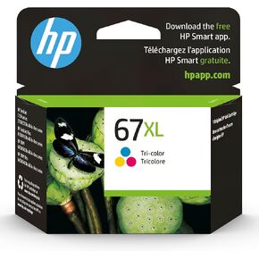 HP 67XL Tri-color High-yield Ink Cartridge | Works with HP DeskJet 1255, 2700, 4100 Series, HP ENVY 6000, 6400 Series | Eligible for Instant Ink | 3YM58AN