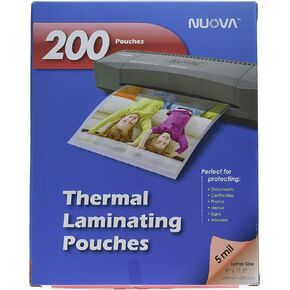 Nuova Premium Thermal Laminating Pouches 9" x 11.5", Letter Size, 3 mil, 100 Pack (LP100H)