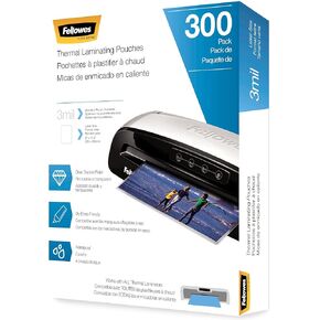 Fellowes Thermal Clear Laminating Pouches, Letter Size Sheets, 3 Mil, 200pk | Premium Protection, Dry-Erase Friendly, Perfect for Classroom School Supplies & Projects, For Use with All Thermal Laminators in Saudi Arabia