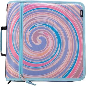 case-it zip zip tab zipper binder ، 3 "حلقة O مع علامات تبويب 5 ألوان ، مجلد الملفات المتوسع وحزام الكتف والمقبض ، D-146-JBK Jet Black