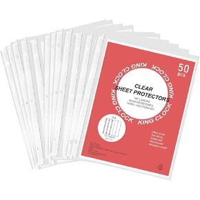 250 Packs Sheet Protectors 8.5 x 11 inch Clear Page Protectors for 3 Ring Binder, Plastic Sleeves for Binders, Top Loading Paper Protector Letter Size