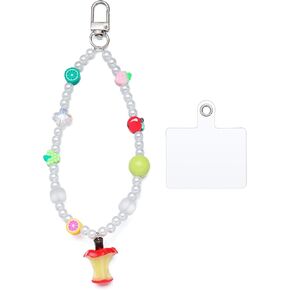 Phone Charm Acrylic Phone Chain for Women Phone Charms Strap Phone Wristlet Phone Wrist Lanyard Phone Accessories Charm Phone Wrist Strap Cute for Women Girls