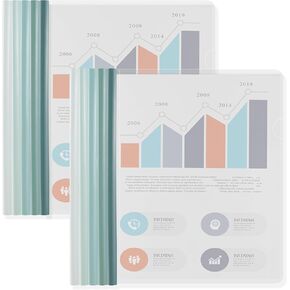 Binditek 25 Pack Binding Bars, 25-Sheet Capacity Slide Grip Binding Bars, Black, 5mm Thickness, 11 Inches, for Students and Coworkers