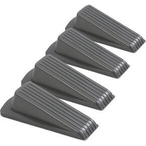 4 Pack Door Stoppers for Bottom of Door, Door Stops, Rubber Door Stopper Wedge, Sturdy Stackable Door Stops for Floor