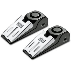 EMDMAK Door Stop Alarm with 120DB Siren Door Stop for Home & Travel (Black) (Pack of 2)