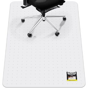 Kuyal Office Chair Mat for Carpet, 32x48 Clear Heavy Duty Computer Chair Mat, Under Desk Protector Carpeted Floors Mat, Easy Chair Movement,Ship Flat
