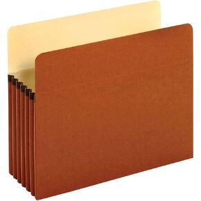 Pendaflex Expanding File Pockets, Letter Size, 5.25" Expansion, Reinforced with DuPont™ Tyvek® Material, Letter Size, Redrope, 10 Per Box (1534G-OX)