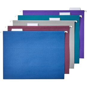 Amazon Basics Sturdy Hanging File Folders, Letter Size, Gray, 25-Pack