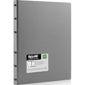 MyLifeUNIT Business Card Book, Name Card Holder Book with 600 Business Cards Capacity, Credit Card Book File Storage (Black)