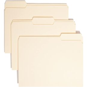 Smead File Folder, 1/3-Cut Tab, Letter Size, Manila, 100 per Box (10381)