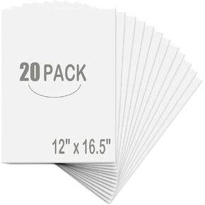 20 Pack White Foam Board 12" x 16.5", 3/16" Thickness Foam Core Baking Board for Projects, A3 Polystyrene Mat Board Poster Foam Board Sheets for Art Crafts, Presentation, Wedding, School Projects
