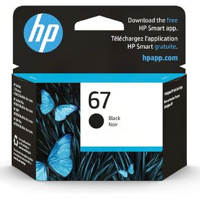HP 67 خرطوشة الحبر الأسود | يعمل مع HP Deskjet 1255 ، 2700 ، 4100 Series ، HP Envy 6000 ، 6400 Series | مؤهل للحصول على الحبر الفوري | 3ym56an in Kuwait