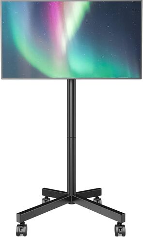 Mobile TV Stand for 23-60 Inch LCD LED Flat/Curved Panel Screen TVs, Rolling TV Cart Holds up to 88Lbs Portable Stand with Shelf Rolling Floor Max VESA 400x400mm in Saudi Arabia