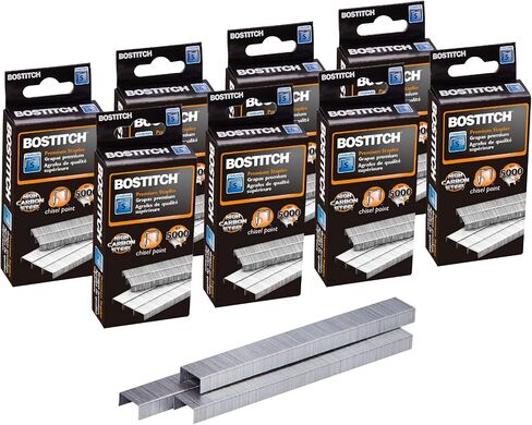 Bostitch Office Premium Standard Staples, 1/4" Length, High-Carbon Steel, 5000 Per Box, 5-Pack in Saudi Arabia