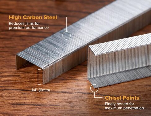 Bostitch Office Premium Standard Staples, 1/4" Length, High-Carbon Steel, 5000 Per Box, 5-Pack in Saudi Arabia