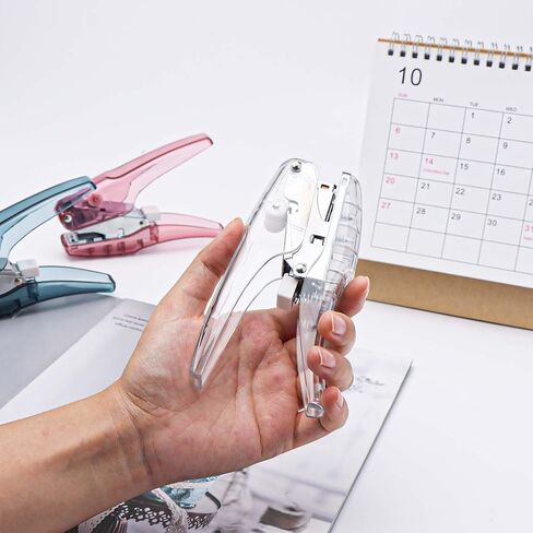 NatsumeBasics Plier Stapler بدون جهد و 1000 من المواد الغذائية الذهب الوردية ، دباسة الوردي الواضحة المحمولة 25 ورقة الدبابيس الثقيلة للخدمة الإكسسوارات (الوردي) in Kuwait