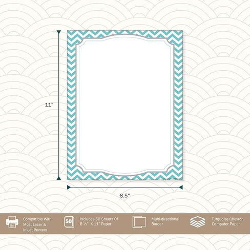 BARKER CREEK Designer Computer Paper, Neon Flower Power, 8.5" x 11", Decorative Printer Paper, Stationery, 50 Sheets per Pkg, Home, School and Office Supplies (730) in Saudi Arabia