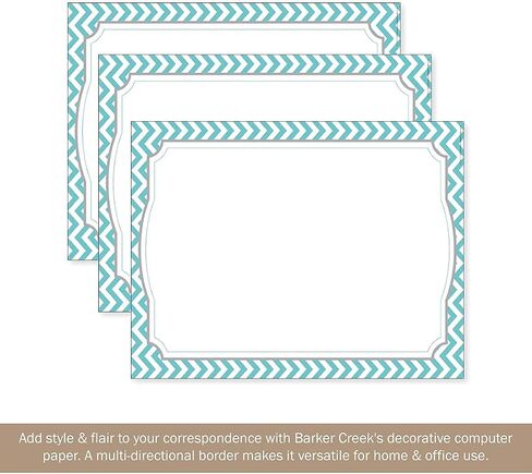 BARKER CREEK Designer Computer Paper, Neon Flower Power, 8.5" x 11", Decorative Printer Paper, Stationery, 50 Sheets per Pkg, Home, School and Office Supplies (730) in Saudi Arabia