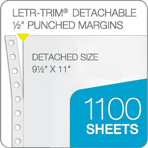 TOPS Continuous Computer Paper, 3-Part Carbonless, Removable 0.5 Inch Margins, 9.5 x 11 Inches, 1100 Sheets, White/Canary/Pink (55179) in Saudi Arabia