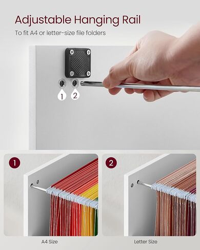 VASAGLE 3 DRIVER FILE CABINET ، خزانة ملفات مع قفل ، حامل الطابعة ، منظم خزانة ملفات المكتب ، لملفات حجم الحروف ، Cloud White UOFC055W14 in Kuwait