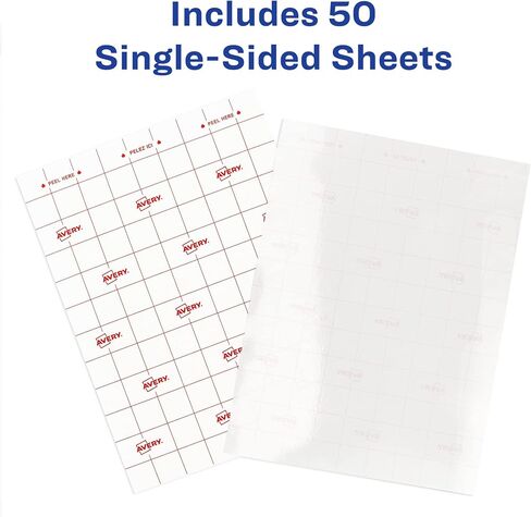 Avery® Clear Laminating Sheets, 9" x 12", Permanent Self-Adhesive, 50 Self-Laminating Sheets, Great for Protecting Documents, Photos, and Signs More (73601) in Saudi Arabia