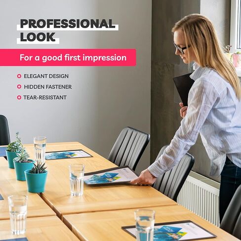 Report Covers - (30 Set), 8.5 x 11 Letter Size, 3-Prong Fasteners, Clear Front Plastic Folders - Perfect for Presenting Resumes, Proposals, and More with Professionalism in Kuwait