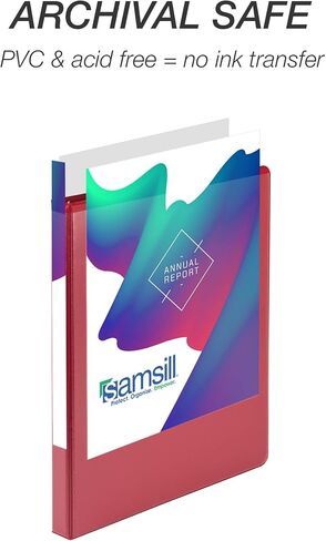 Samsill Durable 1.5 Inch Binder, Made in the USA, Round Ring Customizable Clear View Binder, Blue, 4 Pack (MP48452) in Saudi Arabia