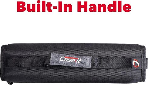 Case-It The Classic Zipper Binder - 2 Inch O-Rings - Multiple Pockets - 350 Sheet Capacity - Comes with Shoulder Strap - Fire Engine Red D-251 in Saudi Arabia