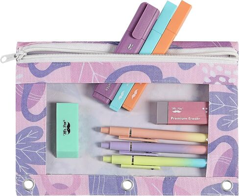 Mr. Pen Fabric Pencil Pouch مع 3 ثقوب الموثق ، الأسود ، مجموعة من 2 in Saudi Arabia