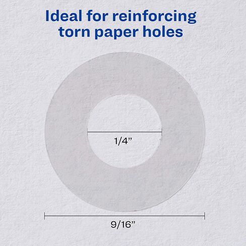 Avery Self-Adhesive Hole Reinforcement Stickers, 1/4" Diameter Hole Punch Reinforcement Labels, Clear, Non-Printable, 1,000 Labels Total (5722) in Saudi Arabia