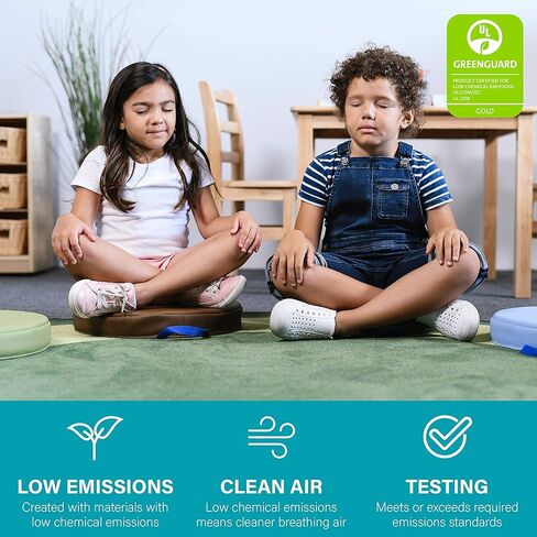 Factory Direct Partners Softscape 15 بوصة مستديرة الفصول الدراسية وسائد الكلمة مع مقابض. جلوس مرنة للرعاية النهارية ، مرحلة ما قبل المدرسة ، غرفة اللعب ؛ 2 بوصة من الرغوة الفاخرة السميكة (6 قطع)-متنوعة ، 11232-كما in Kuwait