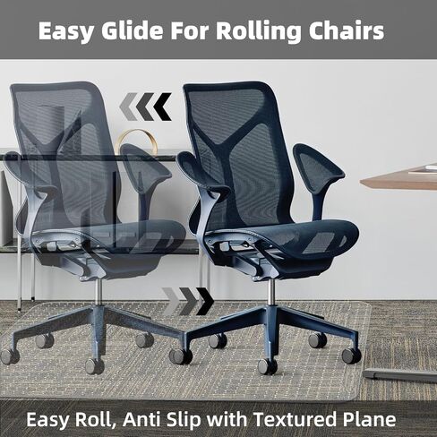 Office Chair Mat for Carpets, 36" × 36" Round Computer Chair Mat with Studs for Rolling Chair, Desk Floor Mat for Home and Office Carpet, Protects Floor Mats for Low Pile Carpeted Floors in Saudi Arabia