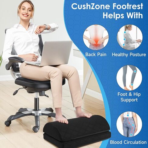Foot Rest,Desk & Gaming Accessories,Foot Rest for Under Desk at Work,Comfortable Footrest with 2 Adjustable Heights & Removable Cover, Office Desk Accessories（Gray） in Saudi Arabia