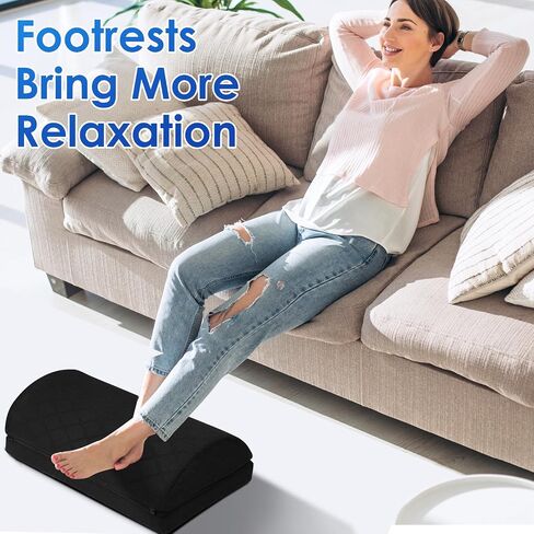 Foot Rest,Desk & Gaming Accessories,Foot Rest for Under Desk at Work,Comfortable Footrest with 2 Adjustable Heights & Removable Cover, Office Desk Accessories（Gray） in Saudi Arabia