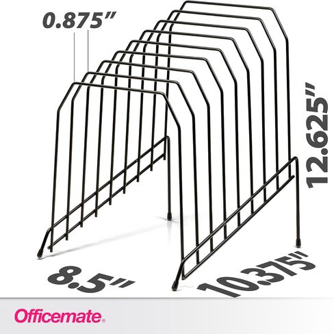 Officemate Large Incline Sorter, 8 Compartment, Wire, 8.5 x 10.375 x 12.625 Inches, Black (252120) (Pack of 6) in Saudi Arabia