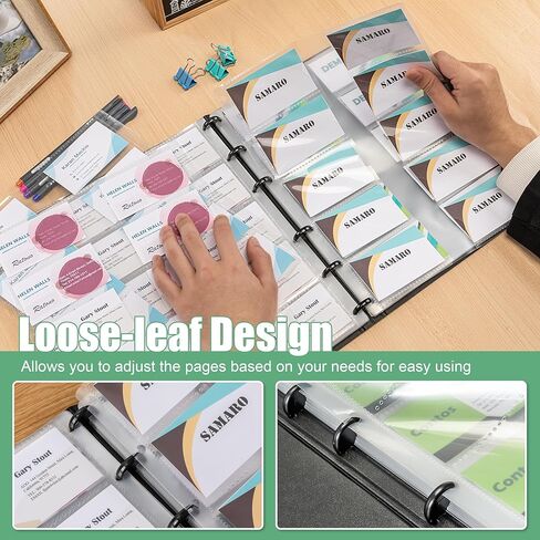 MyLifeUNIT Business Card Book, Name Card Holder Book with 600 Business Cards Capacity, Credit Card Book File Storage (Black) in Saudi Arabia