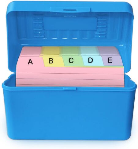 Olivo Index Card Holder Box 3x5 Flash Note Card Holder Storage File Box Organizer Case for 3"x5" Cards, 4 Colors Pack in Saudi Arabia